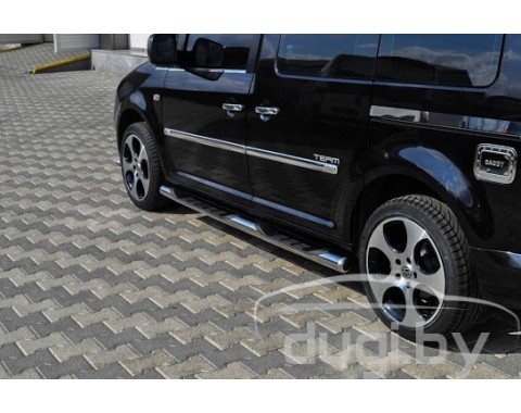 Защита порогов - трубы для Caddy (д.б.).